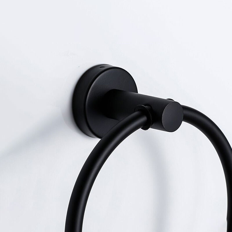 1PC Prsten za ručnike Kupaonica Kupaonski stalak za ručnike Bez bušenja Okrugli prsten za vješanje ručnika od nehrđajućeg čelika