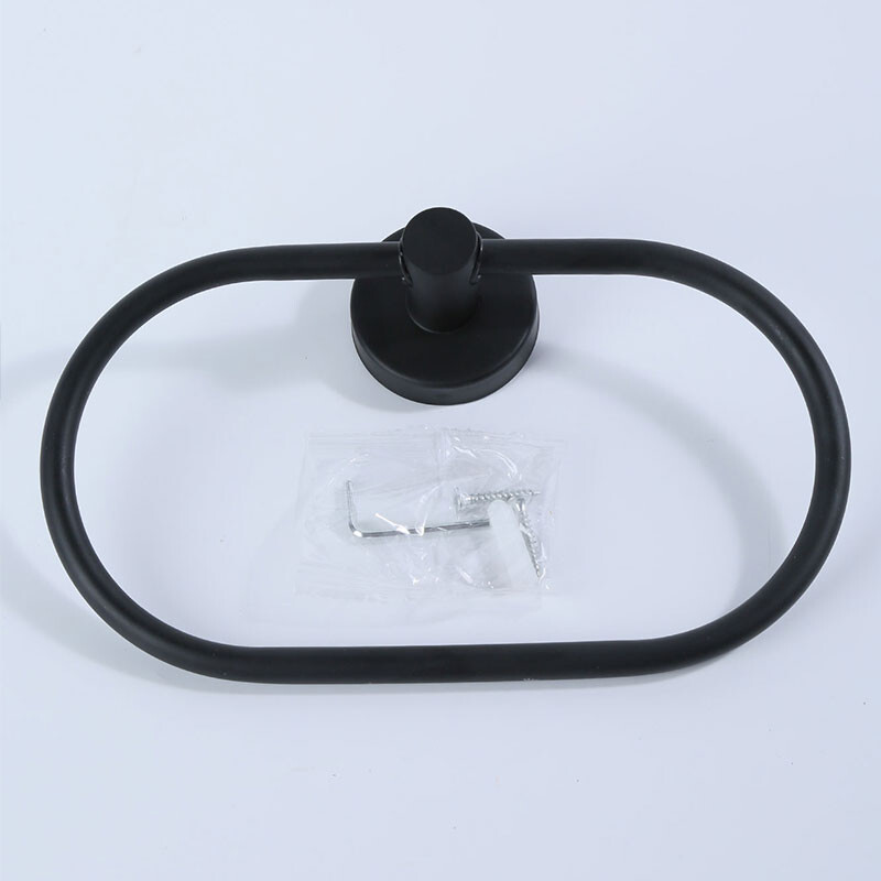 1PC Prsten za ručnike Kupaonica Kupaonski stalak za ručnike Bez bušenja Okrugli prsten za vješanje ručnika od nehrđajućeg čelika