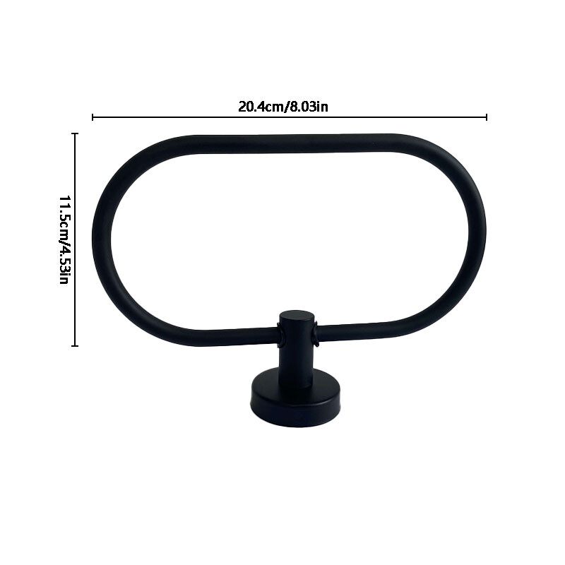 1PC Prsten za ručnike Kupaonica Kupaonski stalak za ručnike Bez bušenja Okrugli prsten za vješanje ručnika od nehrđajućeg čelika