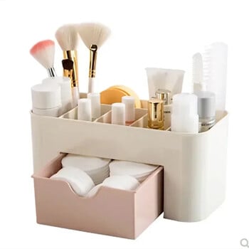 New Desktop Double Layer Makeup Organizers Storage Boxes Συρτάρια καλλυντικών Κοσμήματα Κιβώτιο προβολής Θήκη Container Boxes Organizer