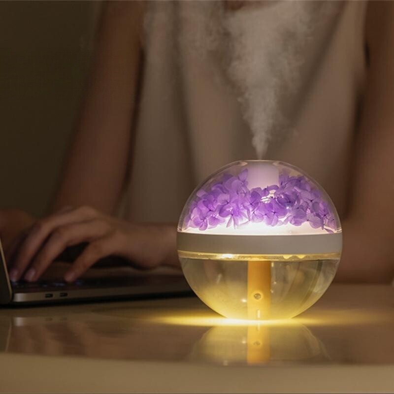 270ML ovlaživač zraka kućni hidratacijski ovlaživač zraka LED svjetlo u boji Maker USB Mute ovlaživač zraka Eternal Flower Humidificador