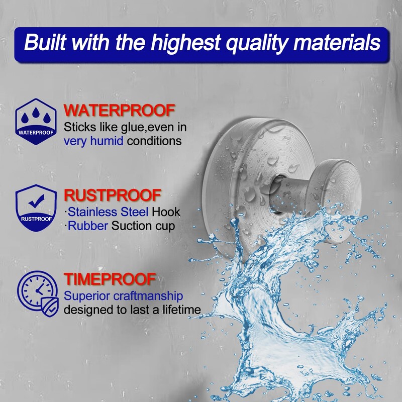 Kuke za vakuumske usisne čaše Kuke za usisavanje od nehrđajućeg čelika Kuke za tuš Kukice za tuš Kuke za tuširanje Držači Kukice za tuširanje Ručnici za vješanje