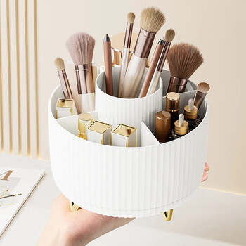 Makeup Desktop Storage Box 360 Rotating Makeup Organizer Μεγάλης χωρητικότητας Make Up Organizer Κραγιόν Μακιγιάζ Πινέλο Στυλό