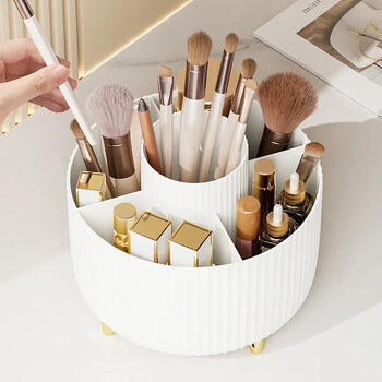 Makeup Desktop Storage Box 360 Rotating Makeup Organizer Μεγάλης χωρητικότητας Make Up Organizer Κραγιόν Μακιγιάζ Πινέλο Στυλό