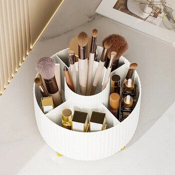 Makeup Desktop Storage Box 360 Rotating Makeup Organizer Μεγάλης χωρητικότητας Make Up Organizer Κραγιόν Μακιγιάζ Πινέλο Στυλό