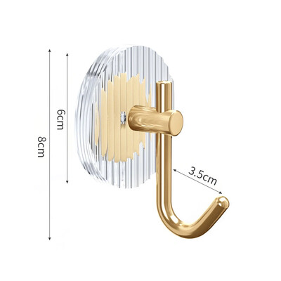 Акрилна стенна кука за баня Самозалепваща се кука за хавлии без пробиване Монтирана на стена закачалка за хавлии Задна кука на вратата за ключ за палто Домашен декор