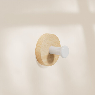 Ljepljiva kuka za vrata od orahovog drva Stalak za ručnike za kupaonicu Zidna vješalica za kapute bez bušenja Drvena kuka za kuhinju ili kupaonicu