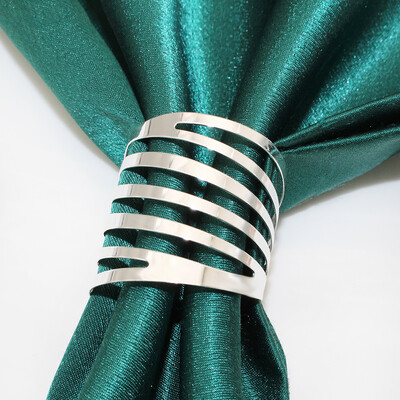 6Gb Zelta apaļi salvešu gredzeni Metāla salvešu turētājs dobi salvetes sprādzes Ziemassvētku kāzu Valentīndienas ballītes galda dekorēšanai