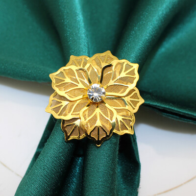 6Gb Zelta apaļi salvešu gredzeni Metāla salvešu turētājs dobi salvetes sprādzes Ziemassvētku kāzu Valentīndienas ballītes galda dekorēšanai