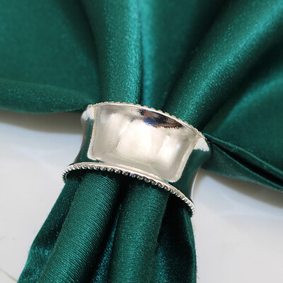 6Gb Zelta apaļi salvešu gredzeni Metāla salvešu turētājs dobi salvetes sprādzes Ziemassvētku kāzu Valentīndienas ballītes galda dekorēšanai