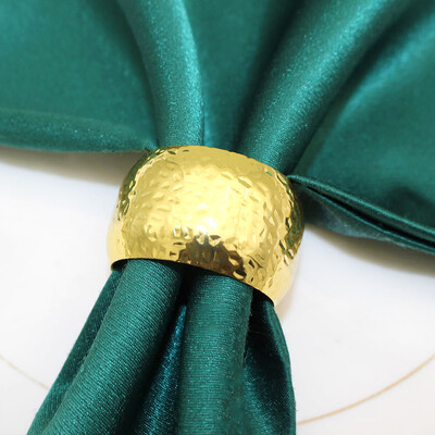 6Gb Zelta apaļi salvešu gredzeni Metāla salvešu turētājs dobi salvetes sprādzes Ziemassvētku kāzu Valentīndienas ballītes galda dekorēšanai