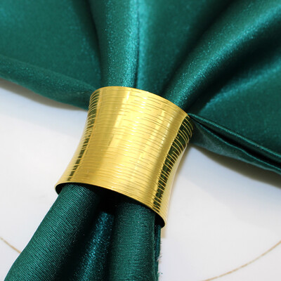 6Gb Zelta apaļi salvešu gredzeni Metāla salvešu turētājs dobi salvetes sprādzes Ziemassvētku kāzu Valentīndienas ballītes galda dekorēšanai