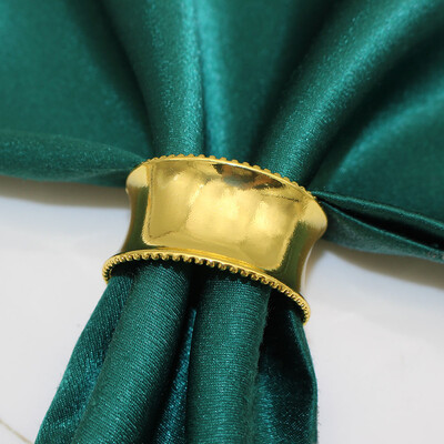 6Gb Zelta apaļi salvešu gredzeni Metāla salvešu turētājs dobi salvetes sprādzes Ziemassvētku kāzu Valentīndienas ballītes galda dekorēšanai