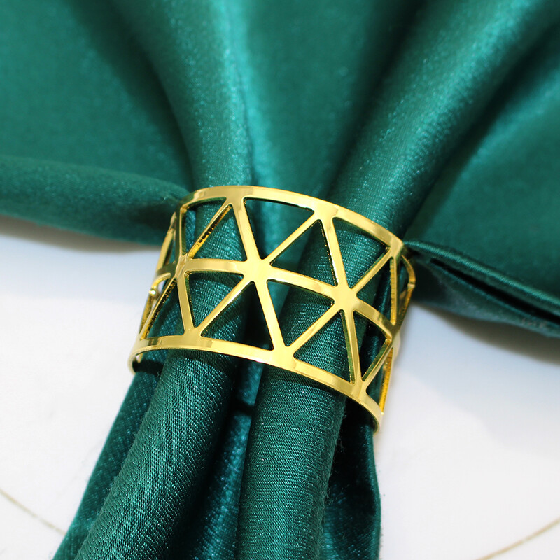 6Gb Zelta apaļi salvešu gredzeni Metāla salvešu turētājs dobi salvetes sprādzes Ziemassvētku kāzu Valentīndienas ballītes galda dekorēšanai