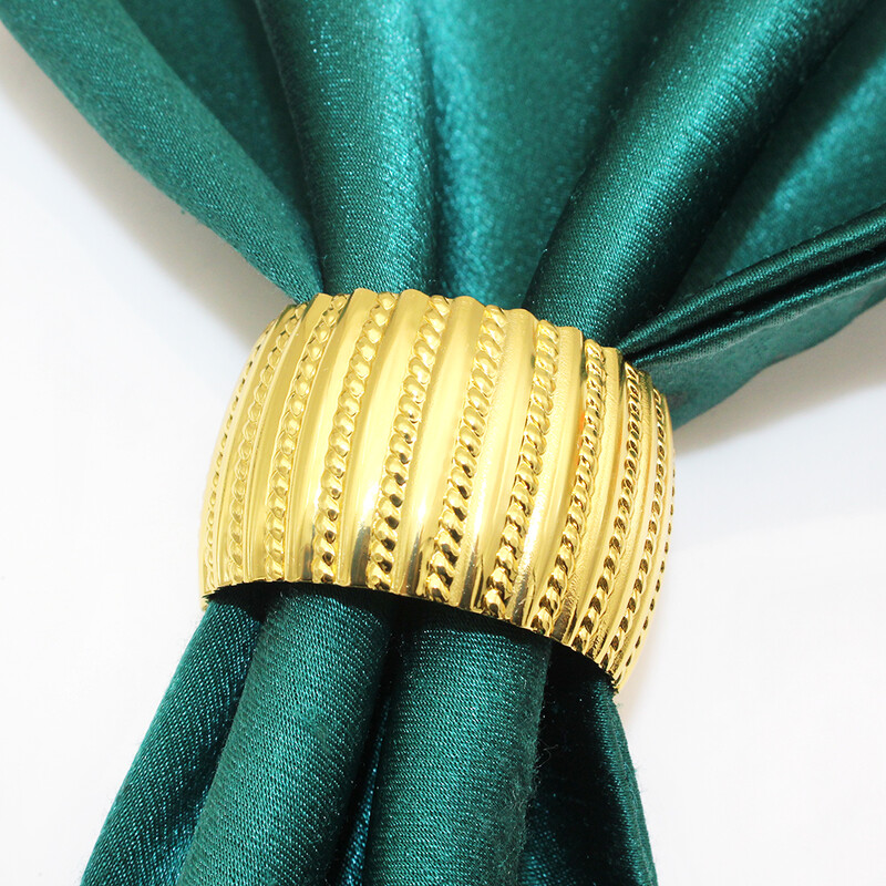 6Gb Zelta apaļi salvešu gredzeni Metāla salvešu turētājs dobi salvetes sprādzes Ziemassvētku kāzu Valentīndienas ballītes galda dekorēšanai