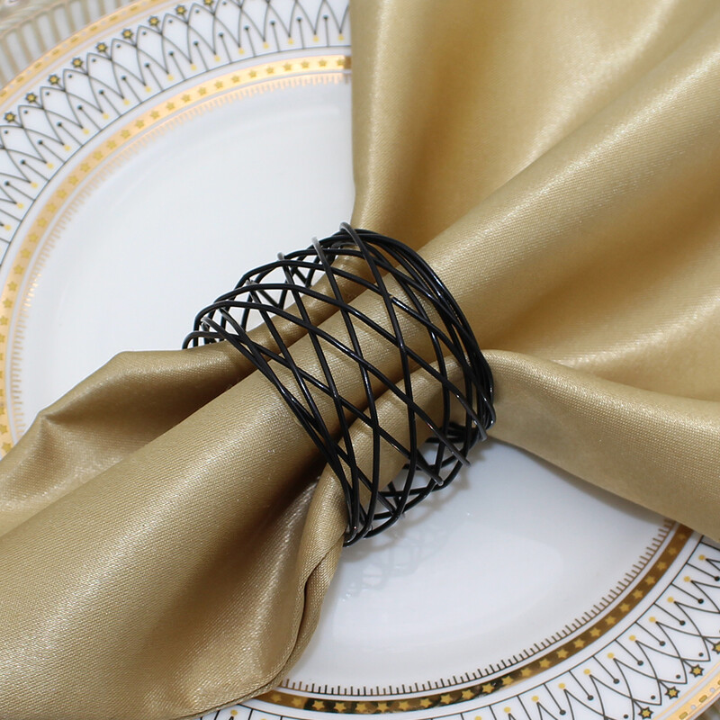 6kom ručno rađenih okruglih mrežastih prstenova za salvete Metalni srebrni držač za salvete za božićno vjenčanje Postavljanje stolova za večere i zabave svaki dan