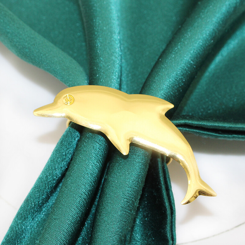 20 kom. Prstenovi za salvete sa slatkim dupinima Držač za salvete s oceanskim životinjama Metalna kopča za salvete za odmor na plaži Svadbe Dekoracija stola