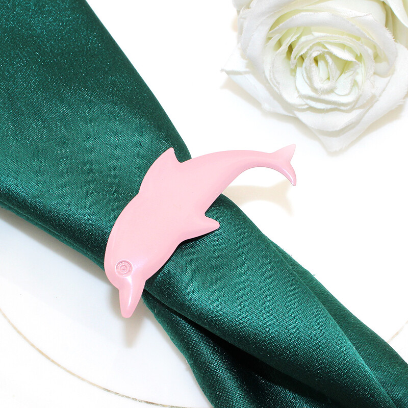 20 kom. Prstenovi za salvete sa slatkim dupinima Držač za salvete s oceanskim životinjama Metalna kopča za salvete za odmor na plaži Svadbe Dekoracija stola