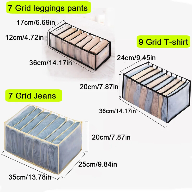 Organizator za odjeću Traperice Hlače Kutija za odlaganje Ormar Ladica Organizator za donje rublje Vezice za grudnjak Majica Čarape Organizacijski sustav
