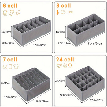 Συρτάρι Εσώρουχα Κάλτσες Σουτιέν Κουτί αποθήκευσης Ρούχα Οργανωτή αποθήκευσης Εσωρούχων Τσάντα Οικιακή Ντουλάπα Κουτί Ντουλάπι Συρτάρι Organizer