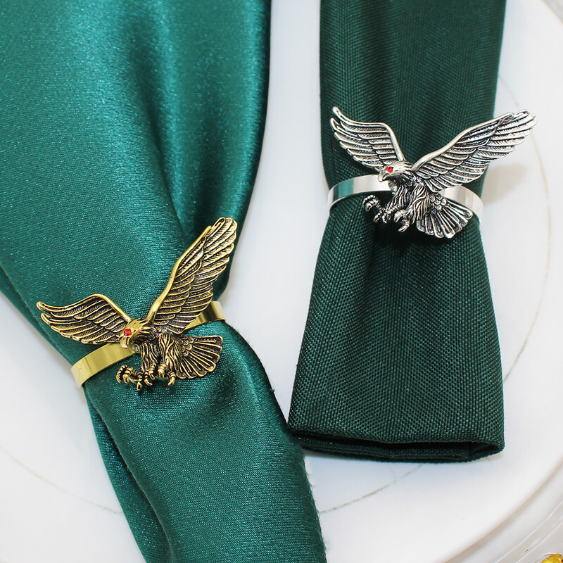 20kom Orao Držač za prstenove za salvete Retro Držač za salvete sa životinjama Metalne kopče za salvete za svatove Dekorativni božićni večernji stol