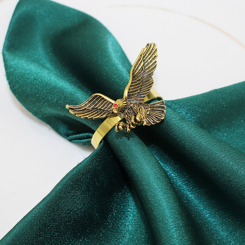 20kom Orao Držač za prstenove za salvete Retro Držač za salvete sa životinjama Metalne kopče za salvete za svatove Dekorativni božićni večernji stol