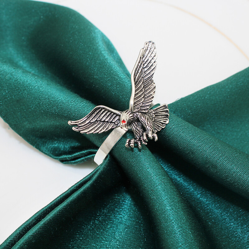 20kom Orao Držač za prstenove za salvete Retro Držač za salvete sa životinjama Metalne kopče za salvete za svatove Dekorativni božićni večernji stol