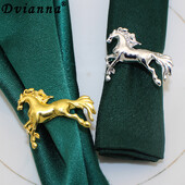 12kom konjski prstenovi za salvete slatki stolni dekor u obliku životinje za Božić, Dan zahvalnosti, Rođendanske svatove Baby Shower HWM31