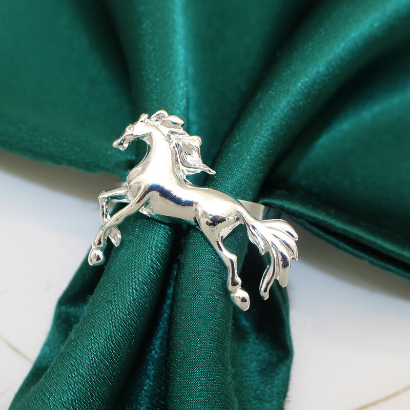 12kom konjski prstenovi za salvete slatki stolni dekor u obliku životinje za Božić, Dan zahvalnosti, Rođendanske svatove Baby Shower HWM31