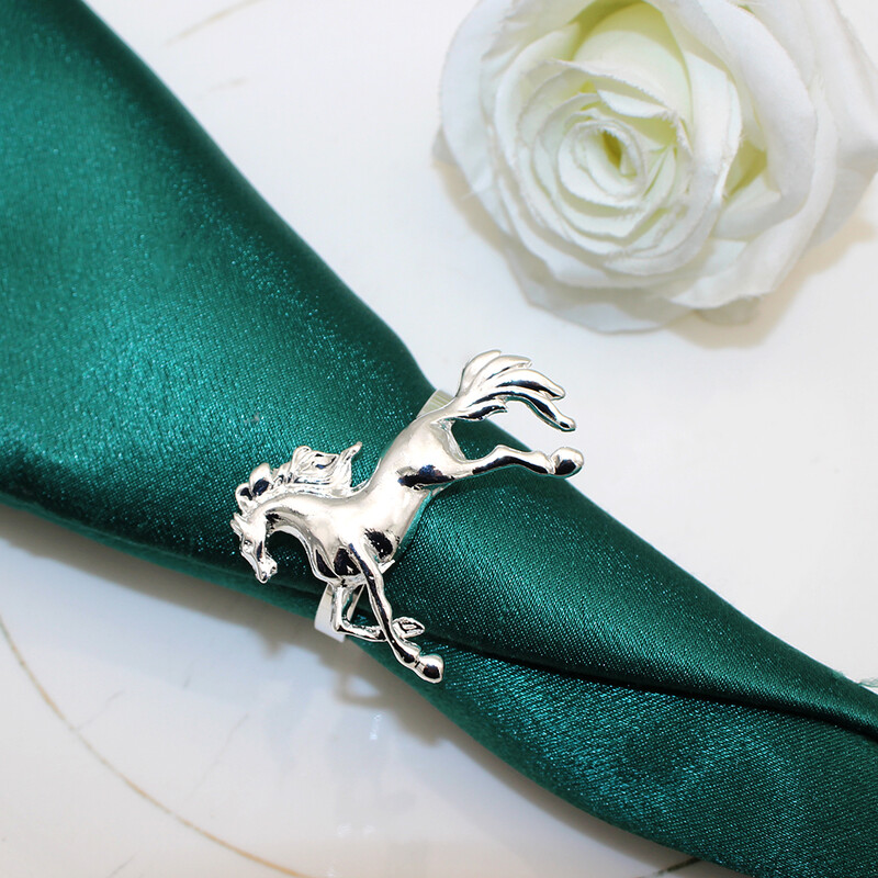 12kom konjski prstenovi za salvete slatki stolni dekor u obliku životinje za Božić, Dan zahvalnosti, Rođendanske svatove Baby Shower HWM31