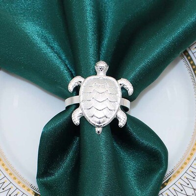 Dvianna 6 kom. Prstenovi za salvete morske kornjače Zlatni držač za salvete na temu oceana za vjenčanje, blagdanske zabave Dekoracija stola na plaži HWM92