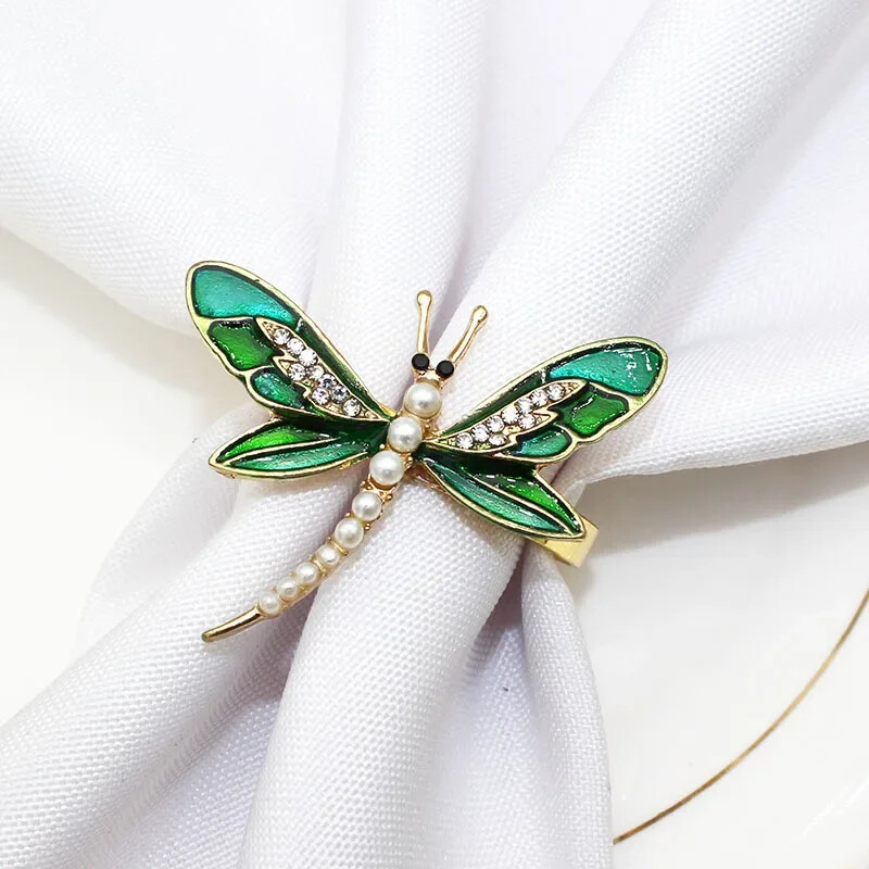 Nova simulacija vretenca Stolni prstenovi za salvete Metalni držač za salvete za stolne dekoracije i pribor Božićni ukrasi za dom