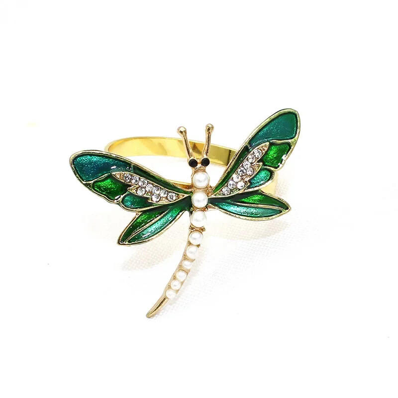 Nova simulacija vretenca Stolni prstenovi za salvete Metalni držač za salvete za stolne dekoracije i pribor Božićni ukrasi za dom