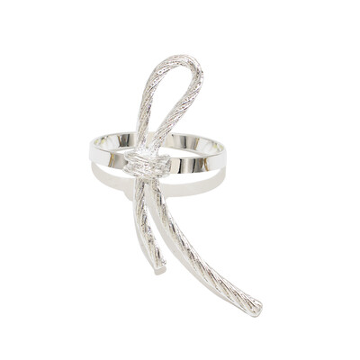 8Pcs Wedding Heart Prsten za salvete Metalna mašna Kopča za salvete Zlatni držač za salvete za Valentinovo Božićna dekoracija stola HWM181