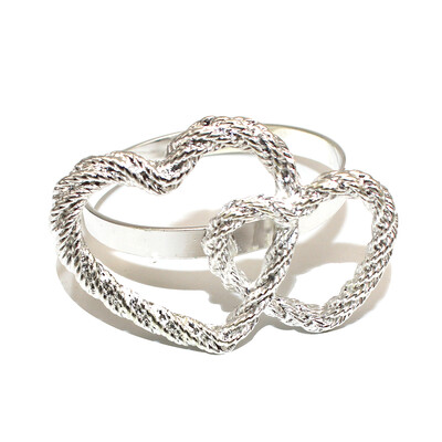 8Pcs Wedding Heart Prsten za salvete Metalna mašna Kopča za salvete Zlatni držač za salvete za Valentinovo Božićna dekoracija stola HWM181