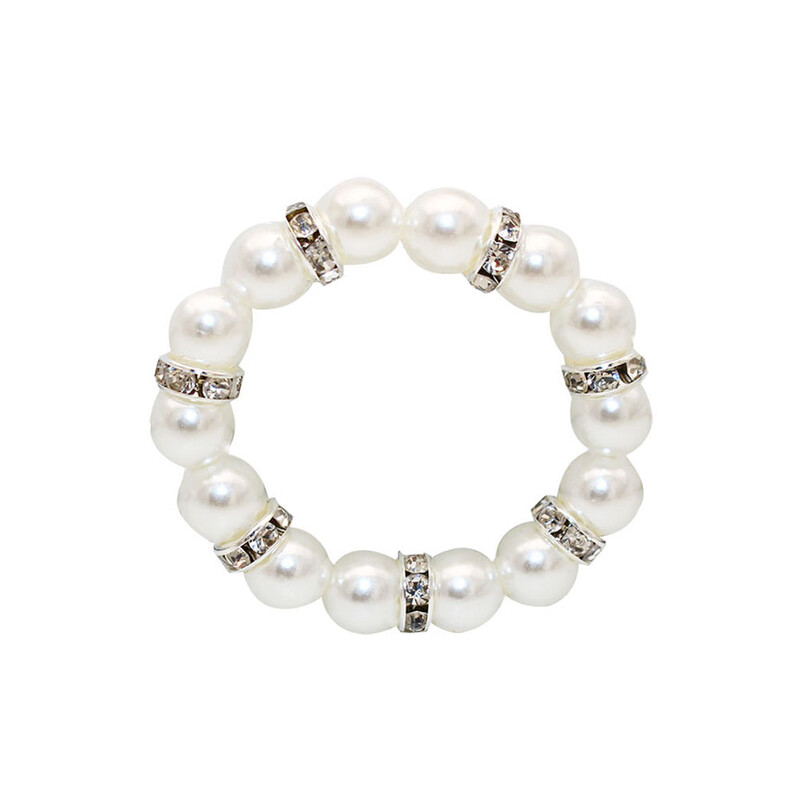 12kom Božićni biserni prstenovi za salvete Držač prstenova za salvete od srebrnih kamenčića Biserna kopča za salvete za dekoraciju stola za večeru Svadbeni dekor