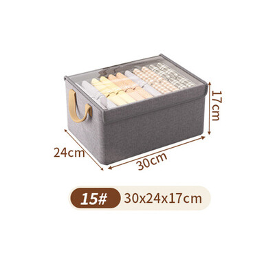 Sklopivi organizator za odjeću Sklopiva košara za pohranu odjeće s poklopcem od metalnog okvira Kutija za pohranu donjeg rublja Organizator za garderobu