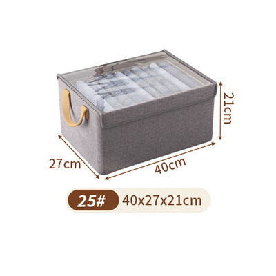 Sklopivi organizator za odjeću Sklopiva košara za pohranu odjeće s poklopcem od metalnog okvira Kutija za pohranu donjeg rublja Organizator za garderobu