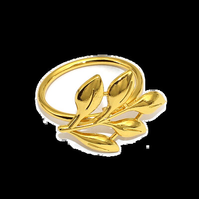 6 бр. Златен пръстен за салфетки Моден обикновен държач за салфетки Метални катарами за салфетки за Коледа Аксесоари за декорация на маса за сватбено тържество