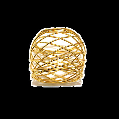 6 бр. Златен пръстен за салфетки Моден обикновен държач за салфетки Метални катарами за салфетки за Коледа Аксесоари за декорация на маса за сватбено тържество