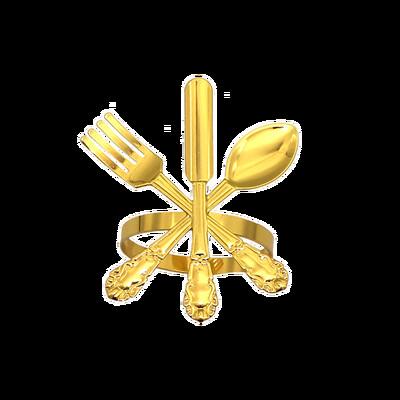 6 бр. Златен пръстен за салфетки Моден обикновен държач за салфетки Метални катарами за салфетки за Коледа Аксесоари за декорация на маса за сватбено тържество