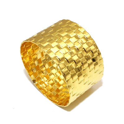 6 бр. Златен пръстен за салфетки Моден обикновен държач за салфетки Метални катарами за салфетки за Коледа Аксесоари за декорация на маса за сватбено тържество