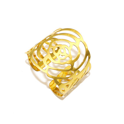 6 бр. Златен пръстен за салфетки Моден обикновен държач за салфетки Метални катарами за салфетки за Коледа Аксесоари за декорация на маса за сватбено тържество