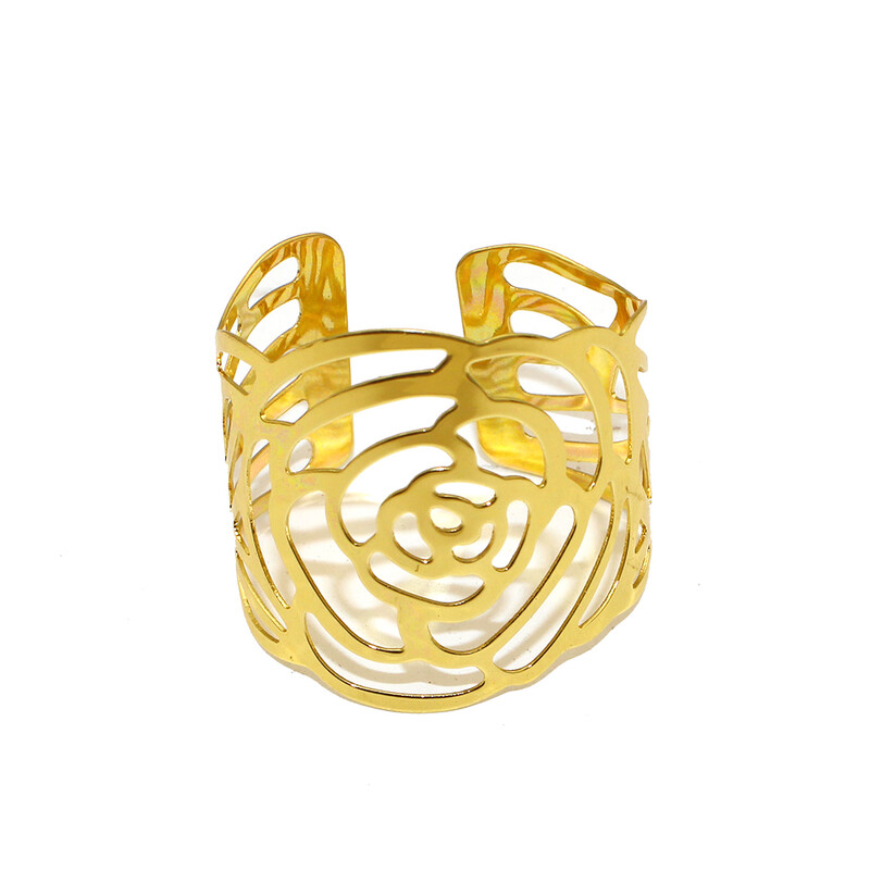 6 бр. Златен пръстен за салфетки Моден обикновен държач за салфетки Метални катарами за салфетки за Коледа Аксесоари за декорация на маса за сватбено тържество