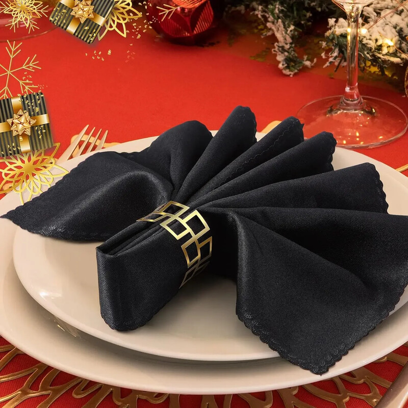 25/50Pc zlatni prstenovi za salvete Papirnati prstenovi za salvete Božićni rasuti zlatni držač za salvete za božićno vjenčanje Večera Dekoracija stola