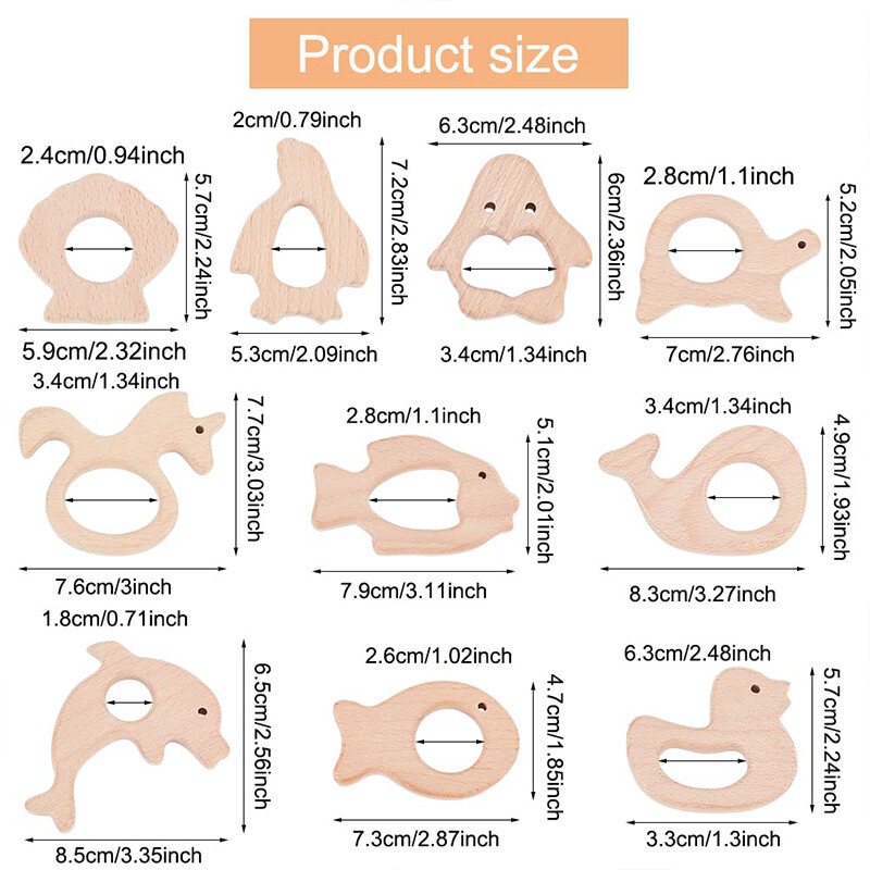 Drveni prstenovi za salvete Kreativni crteži životinja od bukovog drveta Ručno izrađen držač za salvete Božićni ukrasi za svadbeni stol Bebina žvakaća guma
