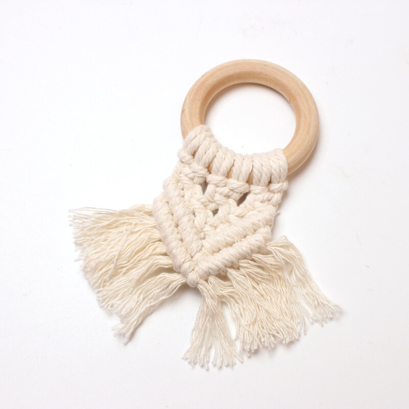 4 KOM. Drveni prstenovi za salvete s resama od pamučnog užeta, Ručno izrađene boho šik kopče za ubruse za vjenčanje, rustikalni držač za salvete na farmi