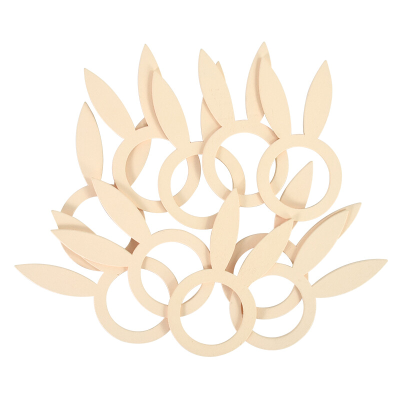 10kom Uskrsne zečje uši Drveni prstenovi za salvete Uskrsni ukrasi za kućnu zabavu Dodaci za stol Držači za salvete Rođendanska večera