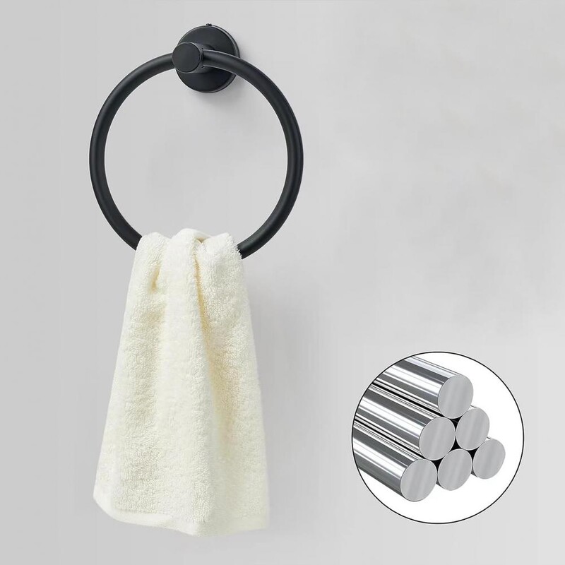 Kupaonski prsten za ručnike od nehrđajućeg čelika za teške uvjete rada, okrugli držač ručnika za ruke Moderni minimalistički stalak za držač ručnika za tuširanje