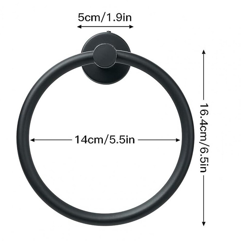 Kupaonski prsten za ručnike od nehrđajućeg čelika za teške uvjete rada, okrugli držač ručnika za ruke Moderni minimalistički stalak za držač ručnika za tuširanje